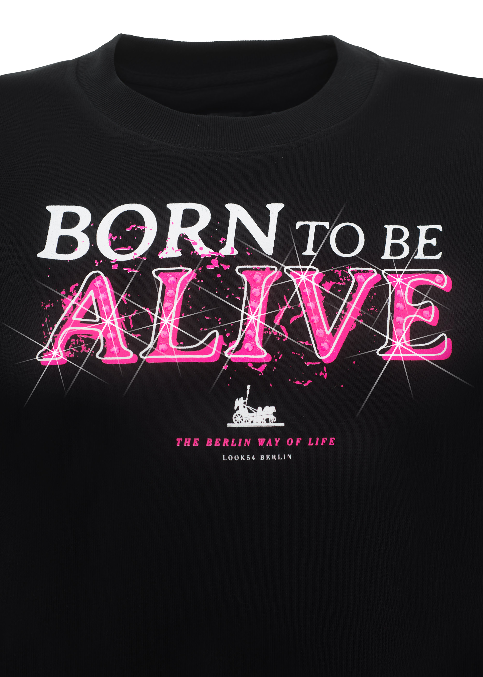 Born to be alive Crop Sweater